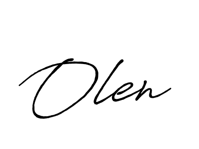 Create a beautiful signature design for name Olen. With this signature (Antro_Vectra_Bolder) fonts, you can make a handwritten signature for free. Olen signature style 7 images and pictures png