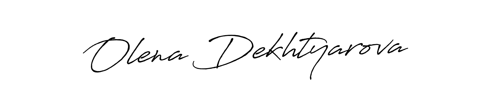 if you are searching for the best signature style for your name Olena Dekhtyarova. so please give up your signature search. here we have designed multiple signature styles  using Antro_Vectra_Bolder. Olena Dekhtyarova signature style 7 images and pictures png