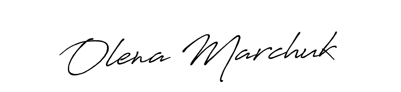 Once you've used our free online signature maker to create your best signature Antro_Vectra_Bolder style, it's time to enjoy all of the benefits that Olena Marchuk name signing documents. Olena Marchuk signature style 7 images and pictures png
