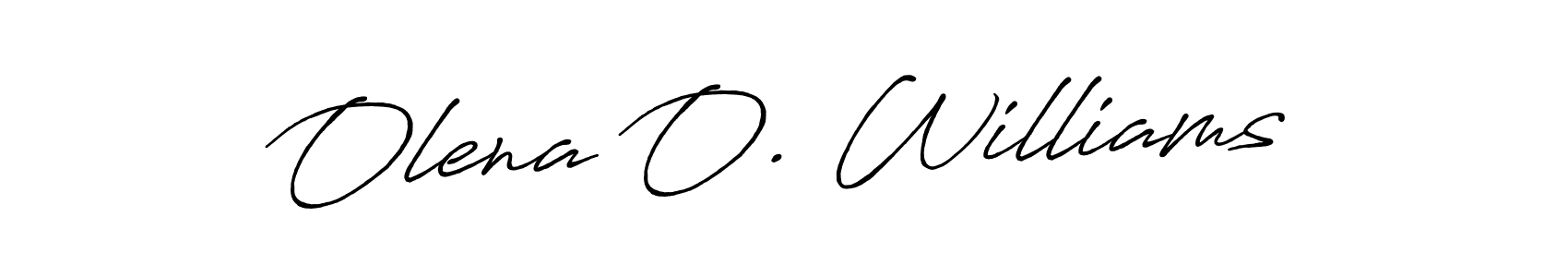 Also You can easily find your signature by using the search form. We will create Olena O. Williams name handwritten signature images for you free of cost using Antro_Vectra_Bolder sign style. Olena O. Williams signature style 7 images and pictures png