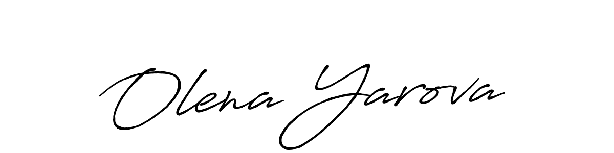 Also You can easily find your signature by using the search form. We will create Olena Yarova name handwritten signature images for you free of cost using Antro_Vectra_Bolder sign style. Olena Yarova signature style 7 images and pictures png