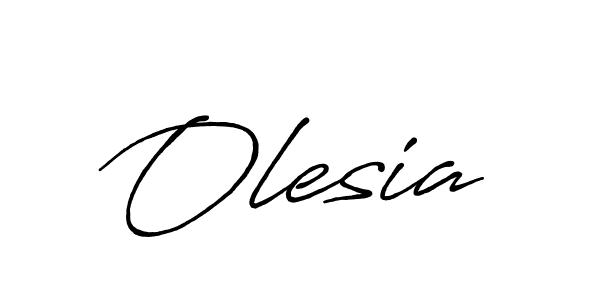 How to make Olesia name signature. Use Antro_Vectra_Bolder style for creating short signs online. This is the latest handwritten sign. Olesia signature style 7 images and pictures png