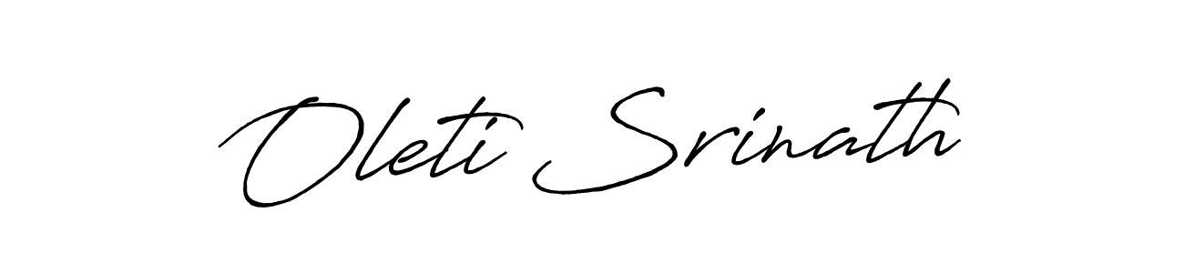 The best way (Antro_Vectra_Bolder) to make a short signature is to pick only two or three words in your name. The name Oleti Srinath include a total of six letters. For converting this name. Oleti Srinath signature style 7 images and pictures png