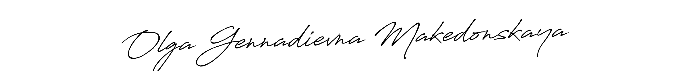 Design your own signature with our free online signature maker. With this signature software, you can create a handwritten (Antro_Vectra_Bolder) signature for name Olga Gennadievna Makedonskaya. Olga Gennadievna Makedonskaya signature style 7 images and pictures png