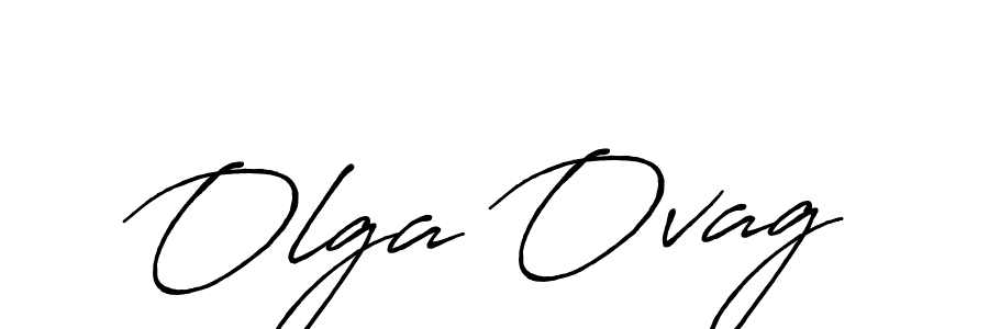 Make a beautiful signature design for name Olga Ovag. With this signature (Antro_Vectra_Bolder) style, you can create a handwritten signature for free. Olga Ovag signature style 7 images and pictures png
