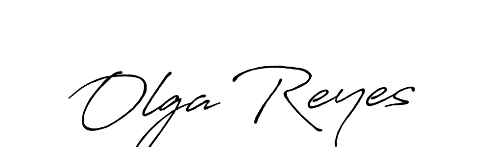 Olga Reyes stylish signature style. Best Handwritten Sign (Antro_Vectra_Bolder) for my name. Handwritten Signature Collection Ideas for my name Olga Reyes. Olga Reyes signature style 7 images and pictures png