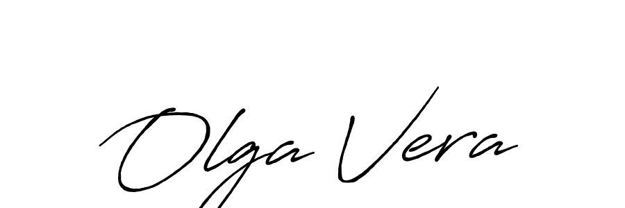 Design your own signature with our free online signature maker. With this signature software, you can create a handwritten (Antro_Vectra_Bolder) signature for name Olga Vera. Olga Vera signature style 7 images and pictures png