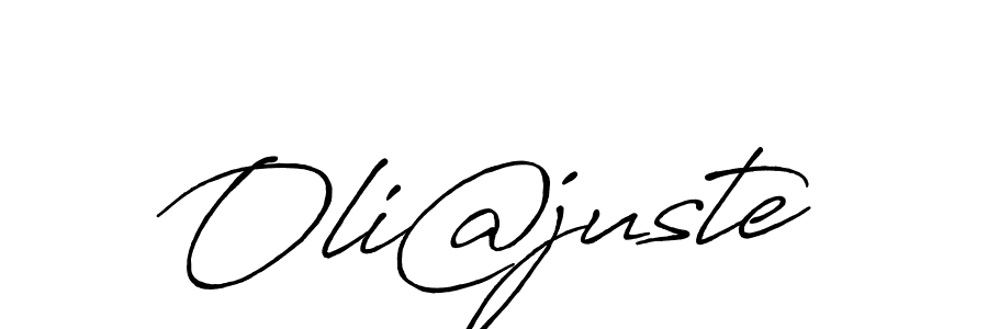 Oli@juste stylish signature style. Best Handwritten Sign (Antro_Vectra_Bolder) for my name. Handwritten Signature Collection Ideas for my name Oli@juste. Oli@juste signature style 7 images and pictures png