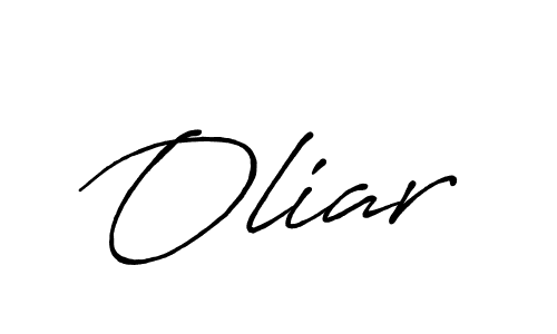 Create a beautiful signature design for name Oliar. With this signature (Antro_Vectra_Bolder) fonts, you can make a handwritten signature for free. Oliar signature style 7 images and pictures png