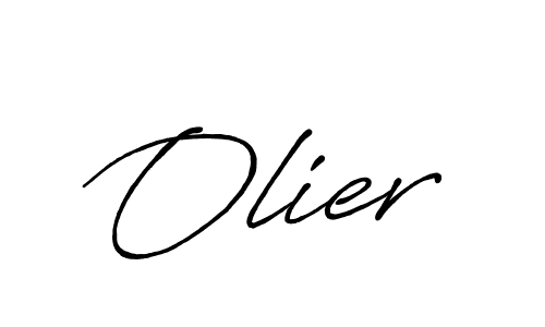 Create a beautiful signature design for name Olier. With this signature (Antro_Vectra_Bolder) fonts, you can make a handwritten signature for free. Olier signature style 7 images and pictures png