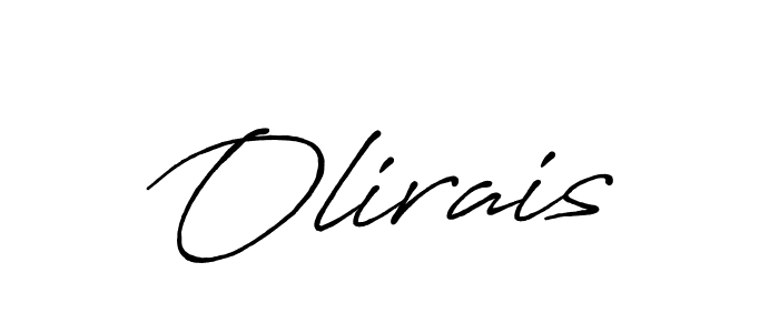 Design your own signature with our free online signature maker. With this signature software, you can create a handwritten (Antro_Vectra_Bolder) signature for name Olirais. Olirais signature style 7 images and pictures png