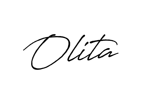 Olita stylish signature style. Best Handwritten Sign (Antro_Vectra_Bolder) for my name. Handwritten Signature Collection Ideas for my name Olita. Olita signature style 7 images and pictures png