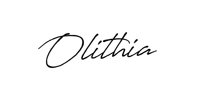 Design your own signature with our free online signature maker. With this signature software, you can create a handwritten (Antro_Vectra_Bolder) signature for name Olithia. Olithia signature style 7 images and pictures png