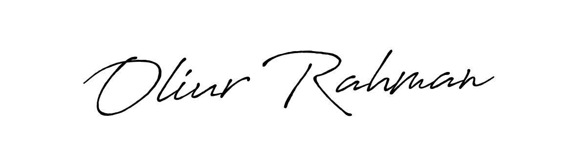 You should practise on your own different ways (Antro_Vectra_Bolder) to write your name (Oliur Rahman) in signature. don't let someone else do it for you. Oliur Rahman signature style 7 images and pictures png