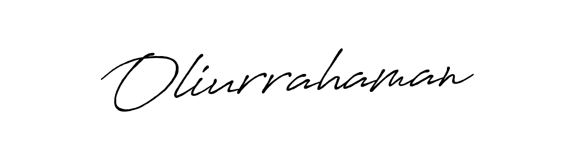 How to make Oliurrahaman signature? Antro_Vectra_Bolder is a professional autograph style. Create handwritten signature for Oliurrahaman name. Oliurrahaman signature style 7 images and pictures png