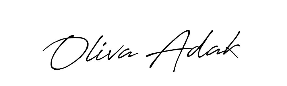 Create a beautiful signature design for name Oliva Adak. With this signature (Antro_Vectra_Bolder) fonts, you can make a handwritten signature for free. Oliva Adak signature style 7 images and pictures png