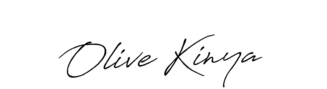 Olive Kinya stylish signature style. Best Handwritten Sign (Antro_Vectra_Bolder) for my name. Handwritten Signature Collection Ideas for my name Olive Kinya. Olive Kinya signature style 7 images and pictures png