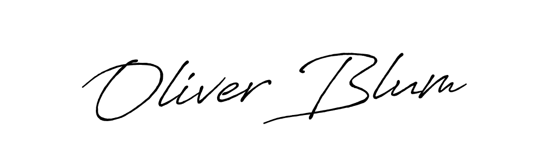 Create a beautiful signature design for name Oliver Blum. With this signature (Antro_Vectra_Bolder) fonts, you can make a handwritten signature for free. Oliver Blum signature style 7 images and pictures png