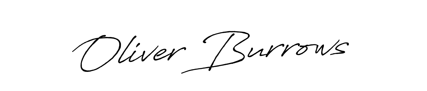 Oliver Burrows stylish signature style. Best Handwritten Sign (Antro_Vectra_Bolder) for my name. Handwritten Signature Collection Ideas for my name Oliver Burrows. Oliver Burrows signature style 7 images and pictures png