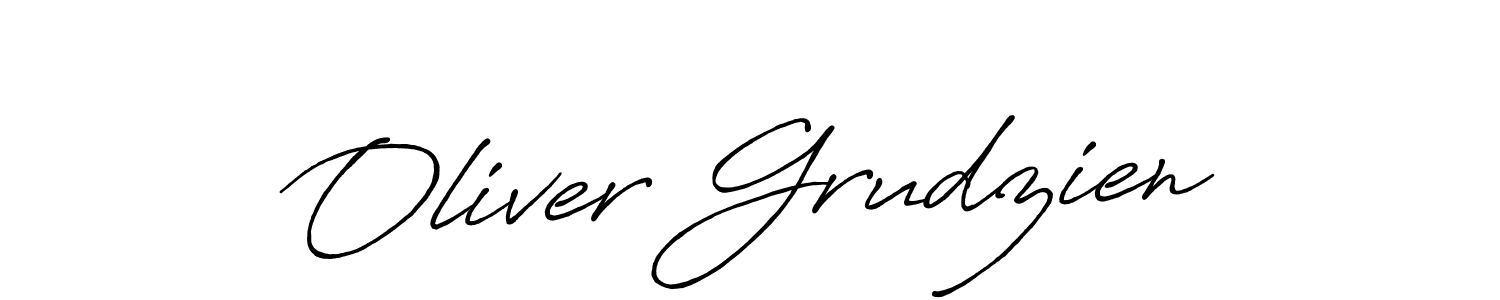 Design your own signature with our free online signature maker. With this signature software, you can create a handwritten (Antro_Vectra_Bolder) signature for name Oliver Grudzien. Oliver Grudzien signature style 7 images and pictures png