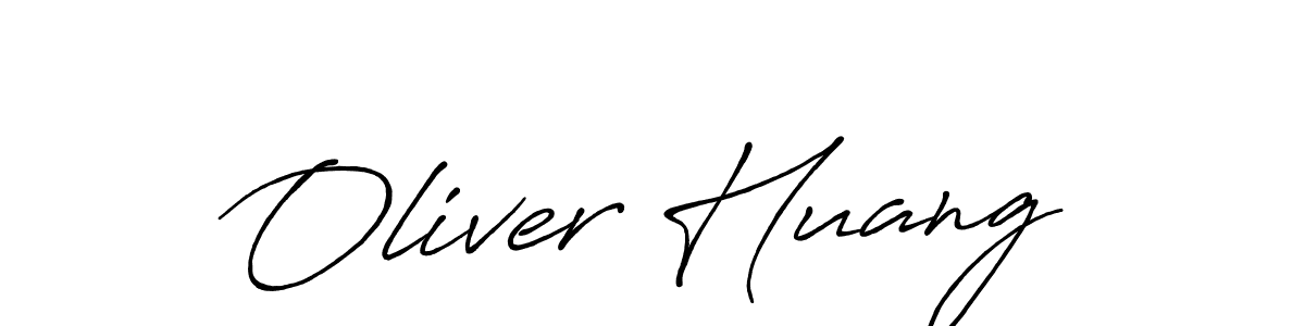 Make a beautiful signature design for name Oliver Huang. With this signature (Antro_Vectra_Bolder) style, you can create a handwritten signature for free. Oliver Huang signature style 7 images and pictures png