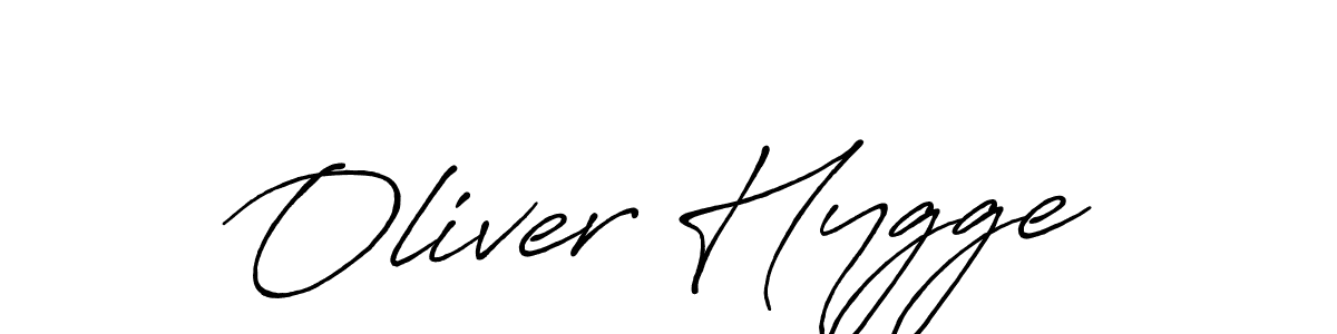 How to make Oliver Hygge name signature. Use Antro_Vectra_Bolder style for creating short signs online. This is the latest handwritten sign. Oliver Hygge signature style 7 images and pictures png