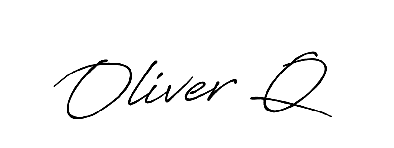 Make a beautiful signature design for name Oliver Q. With this signature (Antro_Vectra_Bolder) style, you can create a handwritten signature for free. Oliver Q signature style 7 images and pictures png