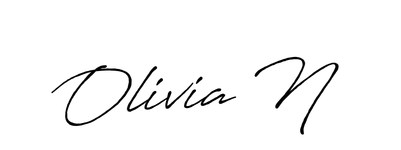 Antro_Vectra_Bolder is a professional signature style that is perfect for those who want to add a touch of class to their signature. It is also a great choice for those who want to make their signature more unique. Get Olivia N name to fancy signature for free. Olivia N signature style 7 images and pictures png