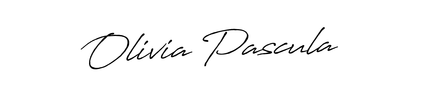 Design your own signature with our free online signature maker. With this signature software, you can create a handwritten (Antro_Vectra_Bolder) signature for name Olivia Pascula. Olivia Pascula signature style 7 images and pictures png