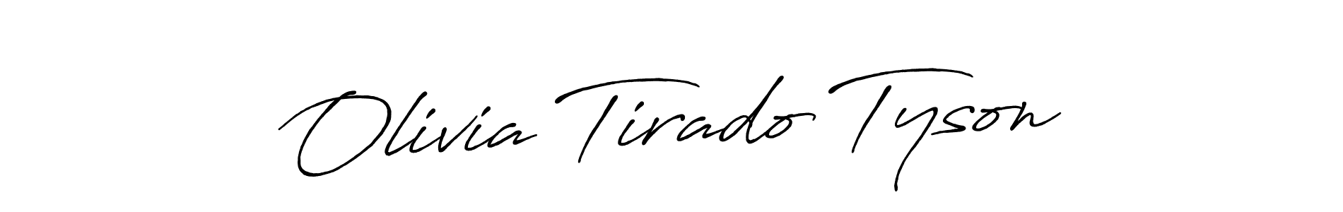 Design your own signature with our free online signature maker. With this signature software, you can create a handwritten (Antro_Vectra_Bolder) signature for name Olivia Tirado Tyson. Olivia Tirado Tyson signature style 7 images and pictures png