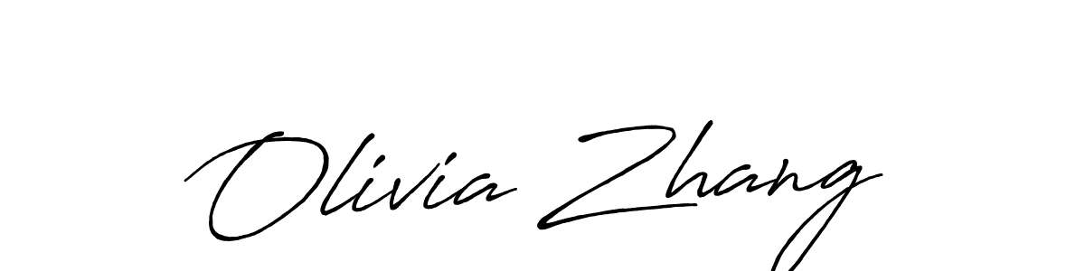 Make a beautiful signature design for name Olivia Zhang. With this signature (Antro_Vectra_Bolder) style, you can create a handwritten signature for free. Olivia Zhang signature style 7 images and pictures png