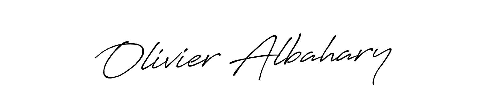 Antro_Vectra_Bolder is a professional signature style that is perfect for those who want to add a touch of class to their signature. It is also a great choice for those who want to make their signature more unique. Get Olivier Albahary name to fancy signature for free. Olivier Albahary signature style 7 images and pictures png