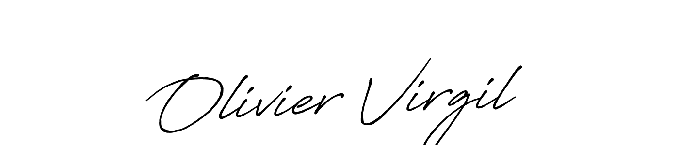 Olivier Virgil stylish signature style. Best Handwritten Sign (Antro_Vectra_Bolder) for my name. Handwritten Signature Collection Ideas for my name Olivier Virgil. Olivier Virgil signature style 7 images and pictures png