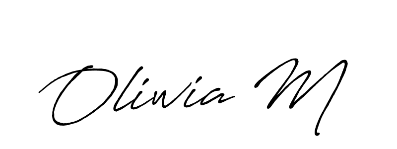 Also we have Oliwia M name is the best signature style. Create professional handwritten signature collection using Antro_Vectra_Bolder autograph style. Oliwia M signature style 7 images and pictures png