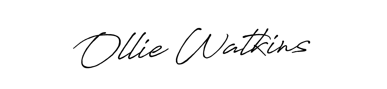 Create a beautiful signature design for name Ollie Watkins. With this signature (Antro_Vectra_Bolder) fonts, you can make a handwritten signature for free. Ollie Watkins signature style 7 images and pictures png