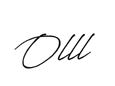 Olll stylish signature style. Best Handwritten Sign (Antro_Vectra_Bolder) for my name. Handwritten Signature Collection Ideas for my name Olll. Olll signature style 7 images and pictures png