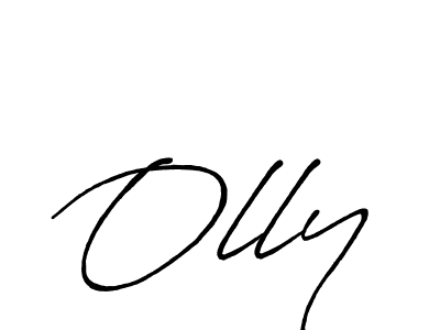 Design your own signature with our free online signature maker. With this signature software, you can create a handwritten (Antro_Vectra_Bolder) signature for name Olly. Olly signature style 7 images and pictures png