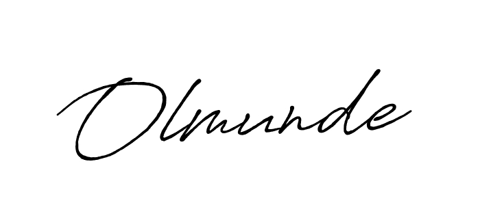 How to make Olmunde signature? Antro_Vectra_Bolder is a professional autograph style. Create handwritten signature for Olmunde name. Olmunde signature style 7 images and pictures png