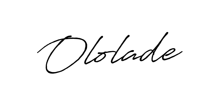 How to make Ololade name signature. Use Antro_Vectra_Bolder style for creating short signs online. This is the latest handwritten sign. Ololade signature style 7 images and pictures png