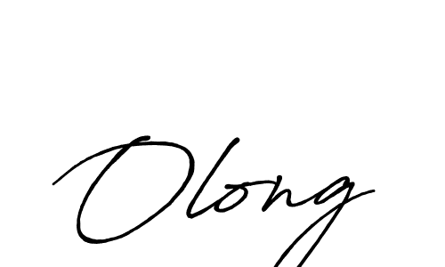 Use a signature maker to create a handwritten signature online. With this signature software, you can design (Antro_Vectra_Bolder) your own signature for name Olong. Olong signature style 7 images and pictures png