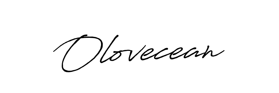 Design your own signature with our free online signature maker. With this signature software, you can create a handwritten (Antro_Vectra_Bolder) signature for name Olovecean. Olovecean signature style 7 images and pictures png
