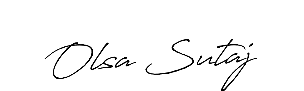 How to make Olsa Sutaj signature? Antro_Vectra_Bolder is a professional autograph style. Create handwritten signature for Olsa Sutaj name. Olsa Sutaj signature style 7 images and pictures png