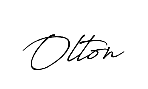 Make a beautiful signature design for name Olton. With this signature (Antro_Vectra_Bolder) style, you can create a handwritten signature for free. Olton signature style 7 images and pictures png