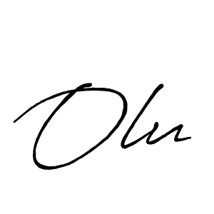 It looks lik you need a new signature style for name Olu. Design unique handwritten (Antro_Vectra_Bolder) signature with our free signature maker in just a few clicks. Olu signature style 7 images and pictures png
