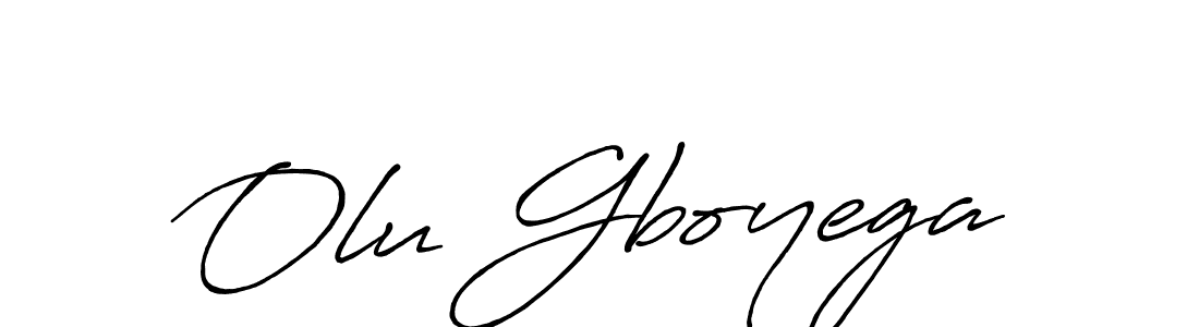 Olu Gboyega stylish signature style. Best Handwritten Sign (Antro_Vectra_Bolder) for my name. Handwritten Signature Collection Ideas for my name Olu Gboyega. Olu Gboyega signature style 7 images and pictures png