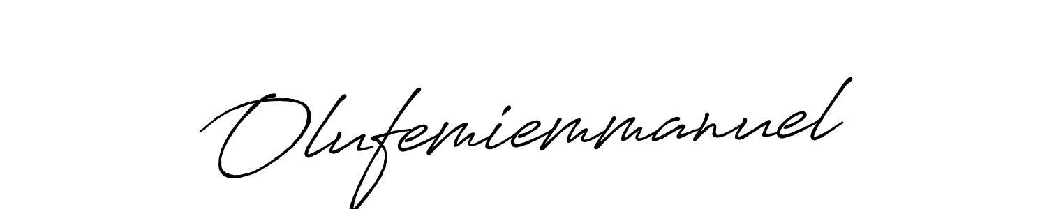 Make a short Olufemiemmanuel signature style. Manage your documents anywhere anytime using Antro_Vectra_Bolder. Create and add eSignatures, submit forms, share and send files easily. Olufemiemmanuel signature style 7 images and pictures png