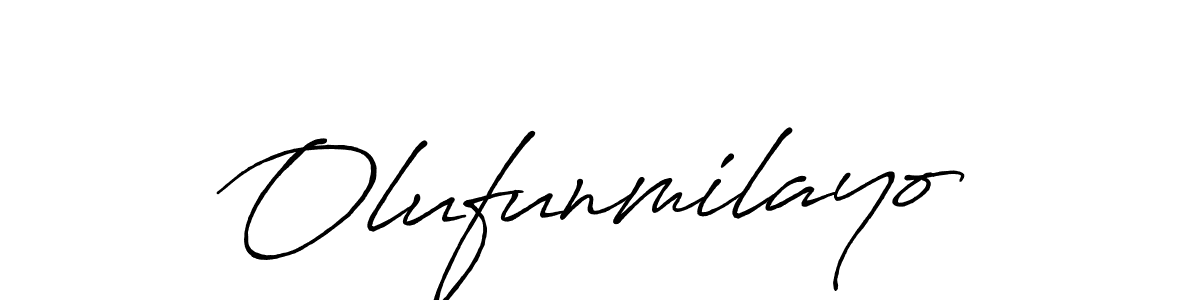 Design your own signature with our free online signature maker. With this signature software, you can create a handwritten (Antro_Vectra_Bolder) signature for name Olufunmilayo. Olufunmilayo signature style 7 images and pictures png