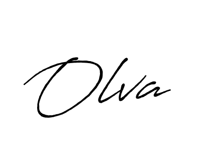 Also we have Olva name is the best signature style. Create professional handwritten signature collection using Antro_Vectra_Bolder autograph style. Olva signature style 7 images and pictures png