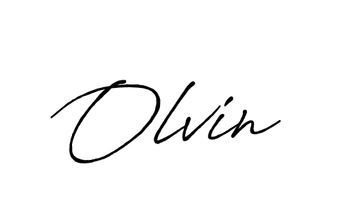 Create a beautiful signature design for name Olvin. With this signature (Antro_Vectra_Bolder) fonts, you can make a handwritten signature for free. Olvin signature style 7 images and pictures png