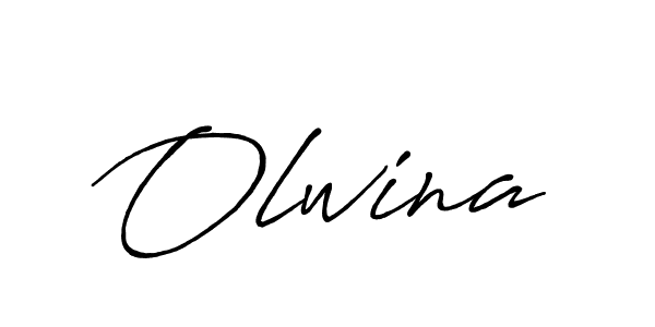 Make a beautiful signature design for name Olwina. With this signature (Antro_Vectra_Bolder) style, you can create a handwritten signature for free. Olwina signature style 7 images and pictures png